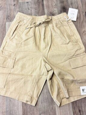 Free Assembly Cargo Shorts | Men’s XS | NWT | 8” Inseam | Beige Neutral